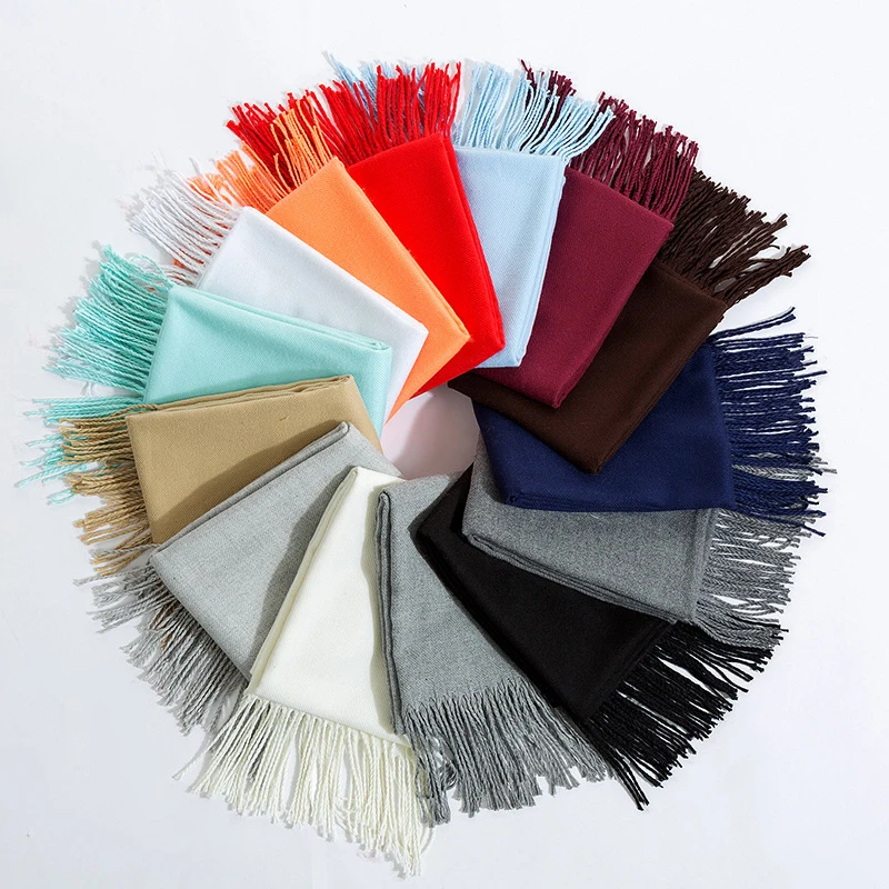 Fashion Tassel Cape Scarf Lady Female Winter Cashmere