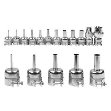 Нержавеющая сталь Тепловая пушка Насадки комплекты для детей от 3 до 12 лет мм круглой формы и теплым воздухом Пистолеты сопло для 850 Термовоздушная паяльная станция 5/12 шт