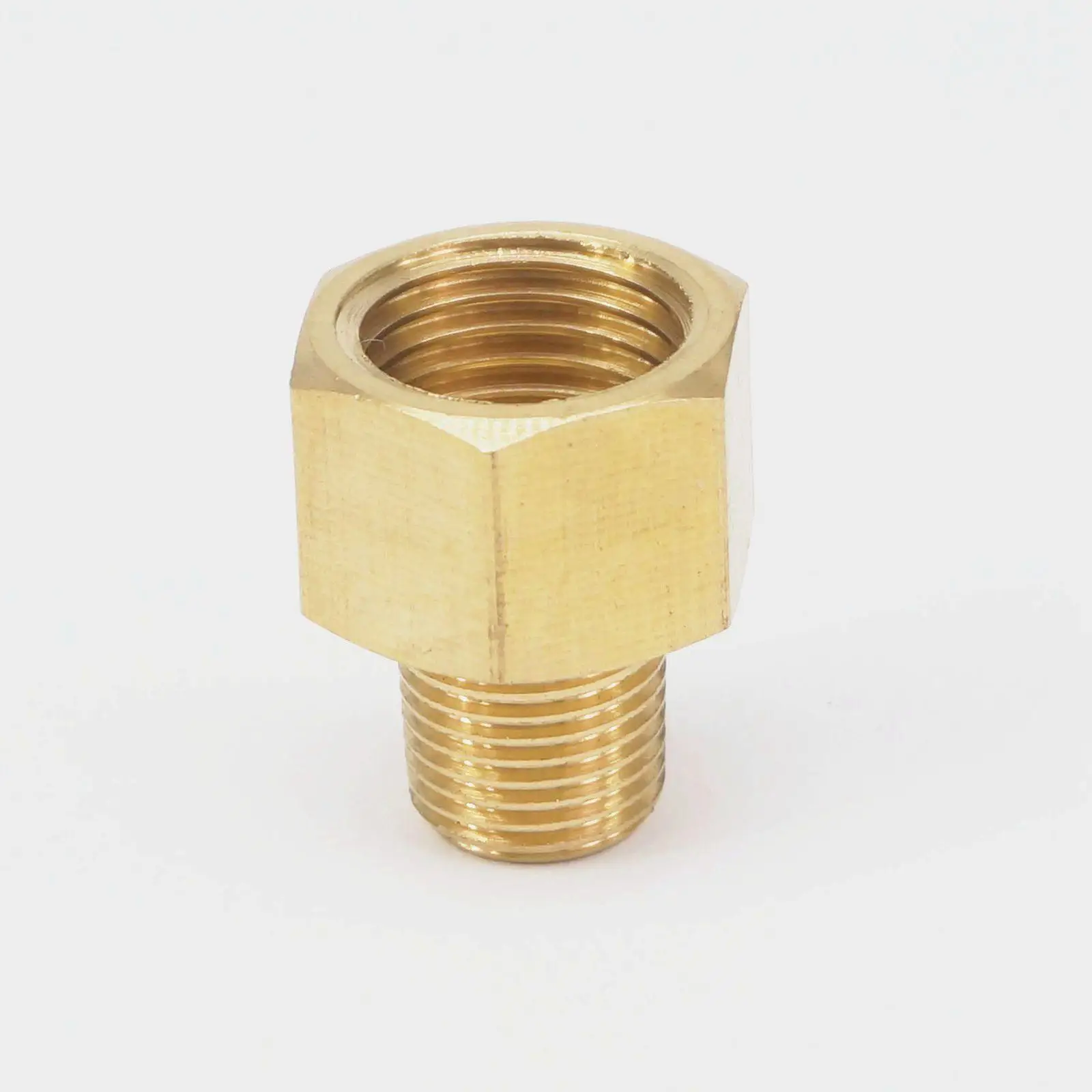 

1/8" NPT Male x 1/4" BSPP Female Brass Pipe Fitting Connector Adapter For Pressure Gauge Air Gas Fuel Water