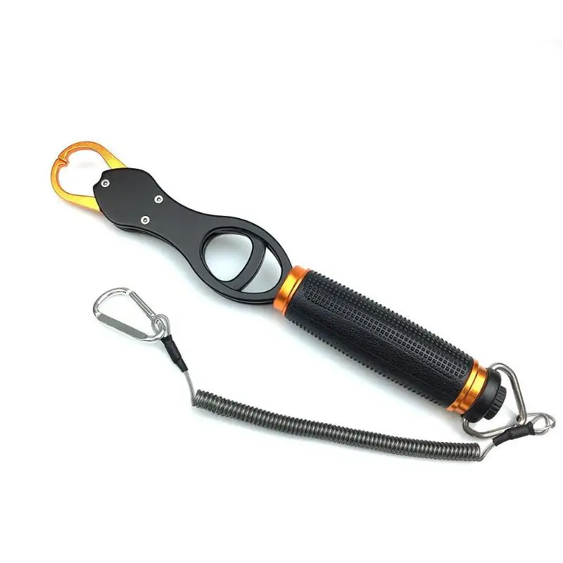 

Multifunctional Aluminum Fish Lip Gripper Grip Grabber Tool with Weight Scale Outdoor Portable Fishing Tackle Pesca Accessories