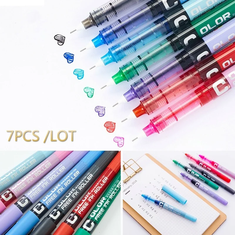 

7 Colors High Quality Pilot V5 Hi-tecpoint 0.38 Mm Needle Point Extra Fine Point Liquid Ink Roller Ball Pen