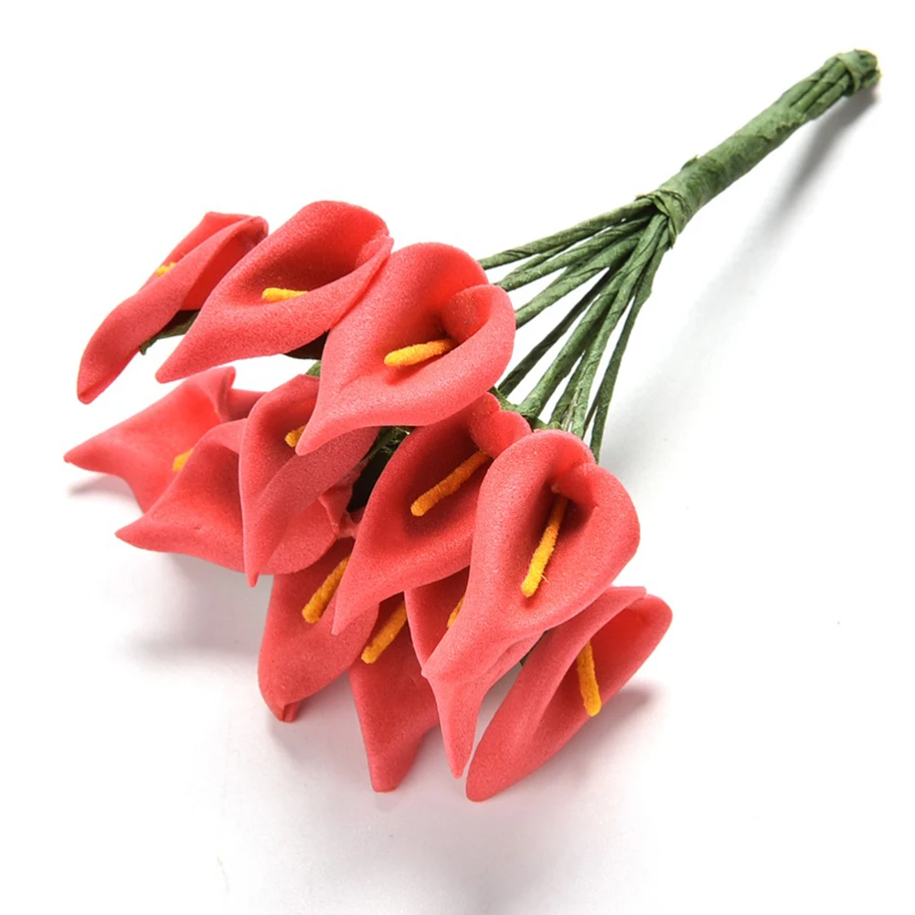 

24 pieces Foam Calla Artificial Flowers Wedding Party Decor Bouquet PE Real Tactility Flower Artificial Flowers #2