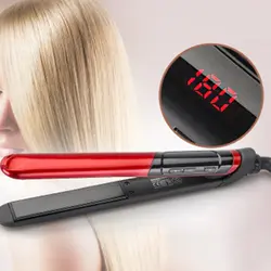 Выпрямитель для волос Керамика Vapor волосы Flat Iron цифровой Дисплей 2-в-1 выпрямления волос бигуди пароход укладки волос инструмент