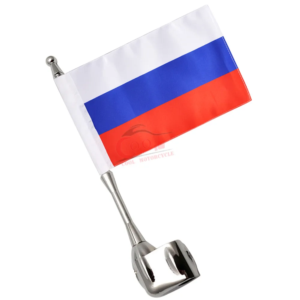 Боковое крепление для мотоцикла багажная стойка вертикальный флаг России с