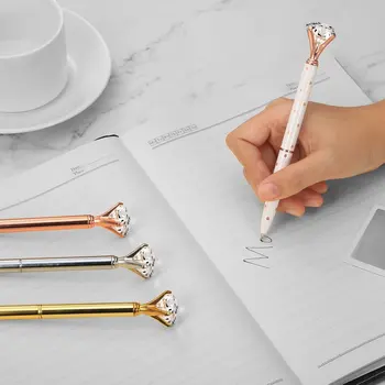

Genuine High Quality Diamonds Ballpoint Pen Metal Rhinestone Pen Glass Luxury Crystal Signature Pen