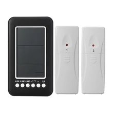 Lcd Wireless Digital Alarm Thermometer Home Freezer Indoor Outdoor With 2 Sensor Weather Forecast Temperature Humidity weather station temperature humidity wireless sensor indoor outdoor colorful lcd display weather forecast alarm clock