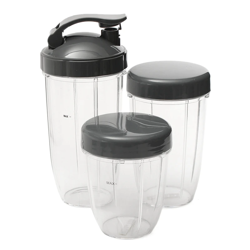 Kopen EAS 3Pcs Vervanging Cups 32 Oz Colossal + 24 Oz Tall + 18 Oz Kleine Cup + 3 Deksels Voor Nutribullet fruit Juicer Onderdelen Keuken Applian