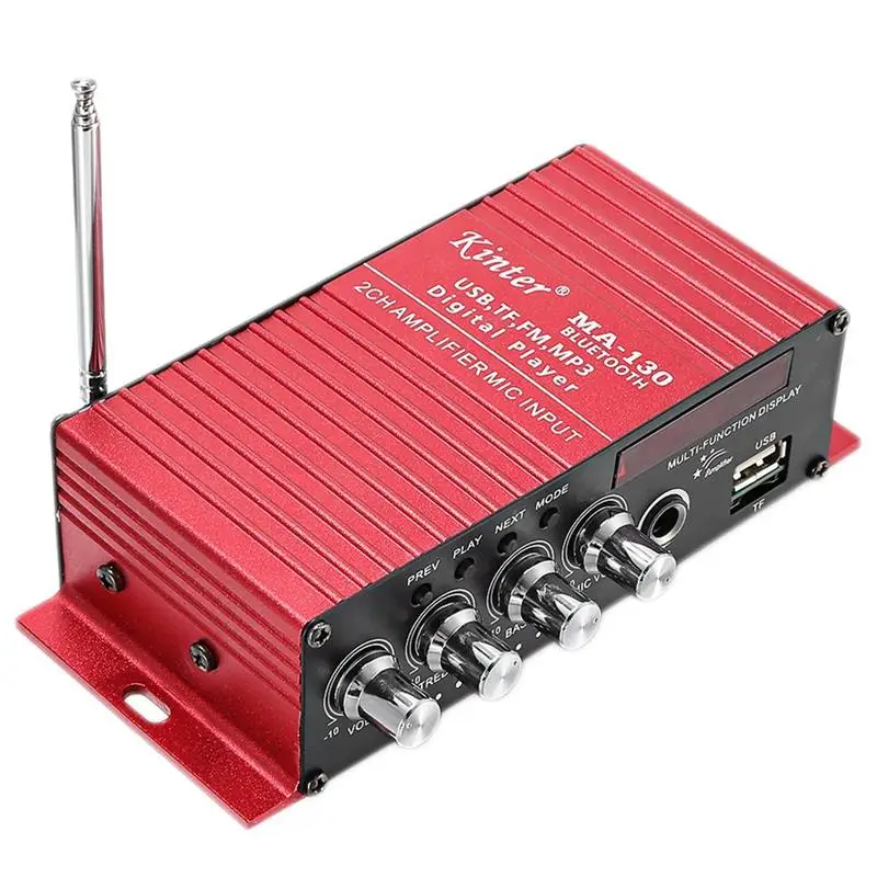 

Kinter Ma 130 2Ch Bluetooth Stereo Car Audio Digital Power Amplifier Support Mp3 Fm Mini Home Amplifiers For Car Motorcycle Bo