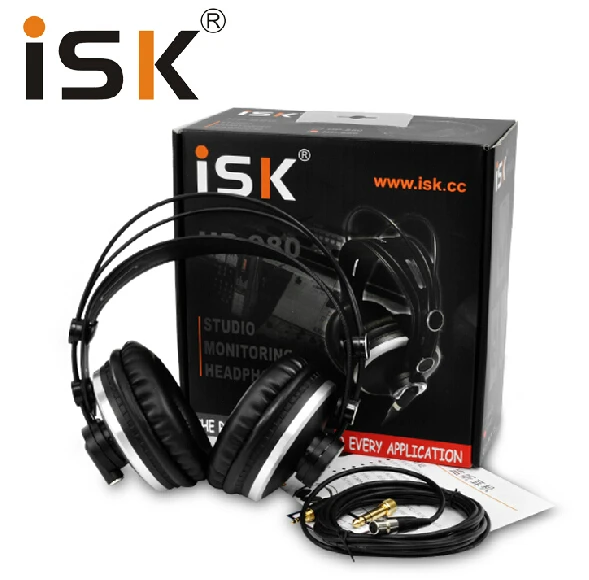 Шумоподавляющие наушники ISK HP 980 с закрытой спинкой Hi Fi для диджея студийного