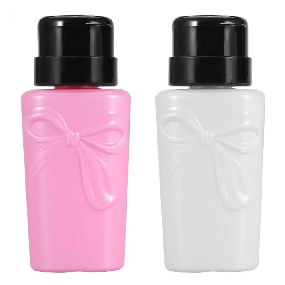 

230ML Plastic Nail Art Polish Remover Bottle Sahmpoo Liquid Press Pump Bottle With Dispenser Container Cosmetic Empty Bottle