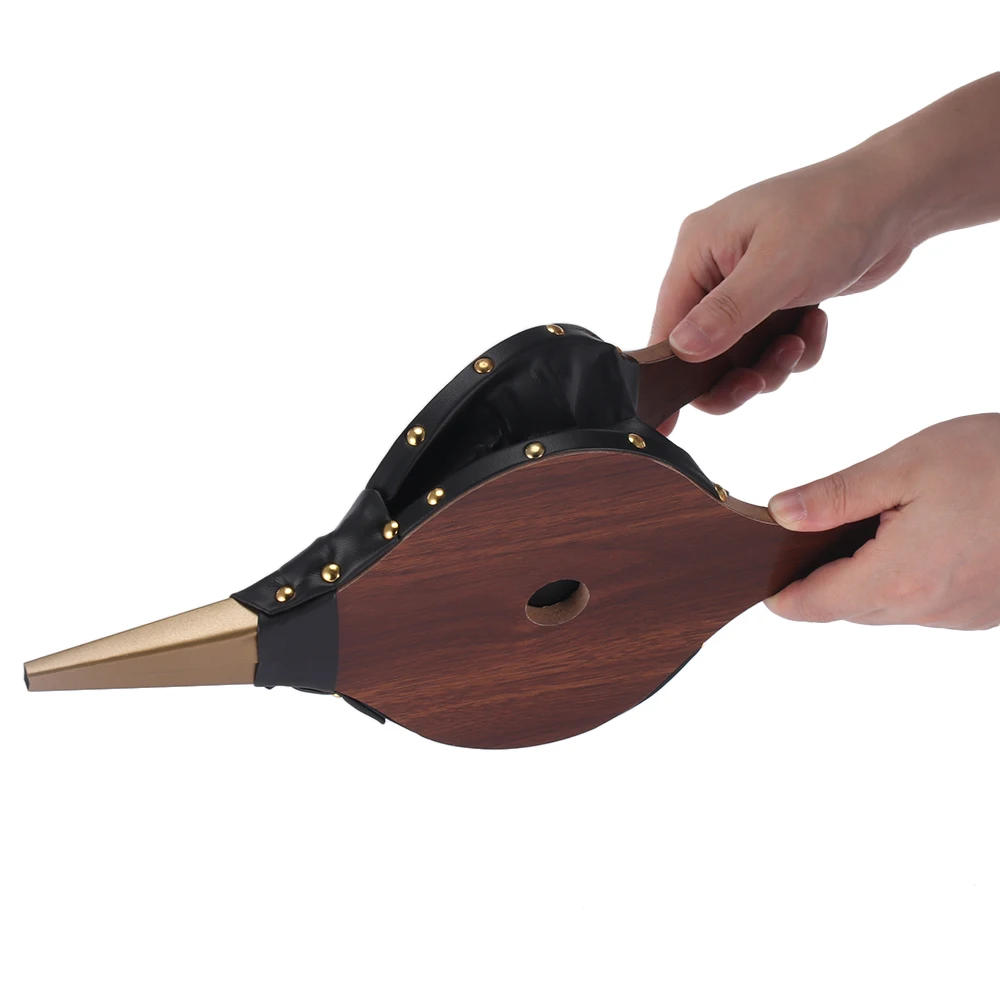 

Vintage Wooden Mini Hand Bellows Dark Brown Fireplace Blower Traditional Stove Fire Lighter Fan for Home DIY fireside accessory