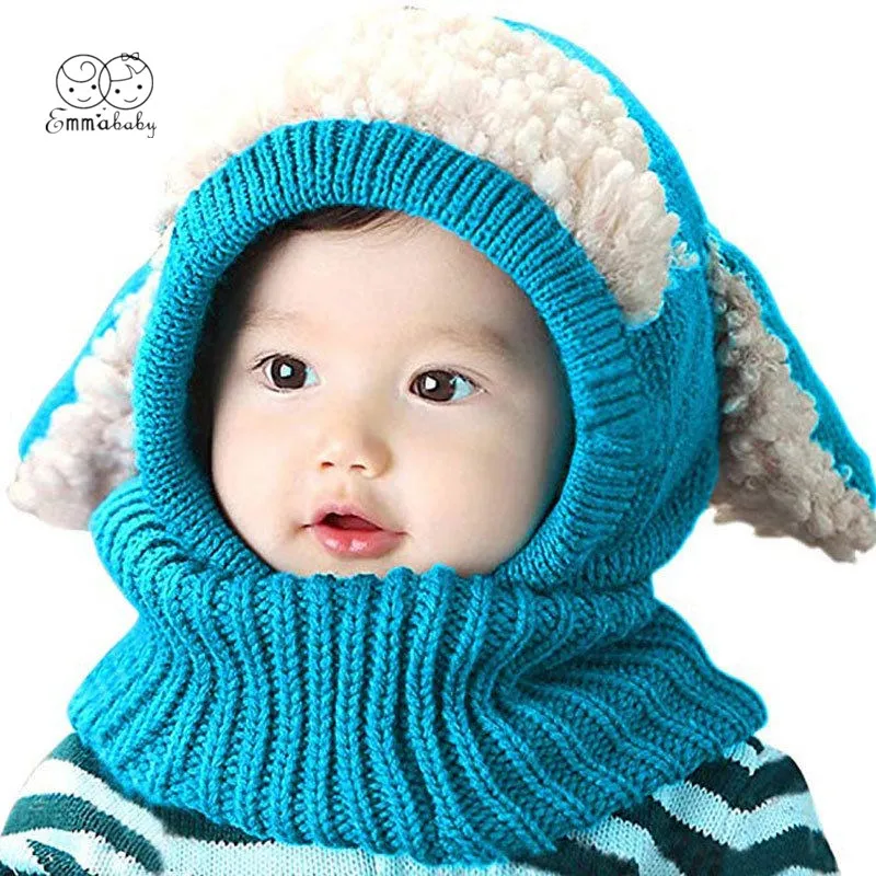 

2019 Emmababy New 6-36M Newborn Kids Baby Boy Girl Fur Pom Hat Winter Warm Knit Bobble Beanie Cap Scarf