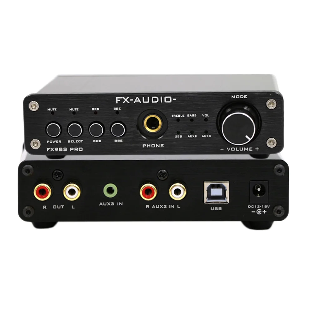FX Audio 98S PCM2704 NJW1144 MAX9722 120 Вт HIFI усилитель для наушников DAC USB декодер аудио звука 12 В