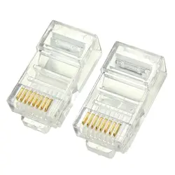 50 шт RJ45 RJ-45 CAT6 модульный кабель головкой Plug Ethernet Позолоченные сетевой разъем позолоченные приводит выше сигнал