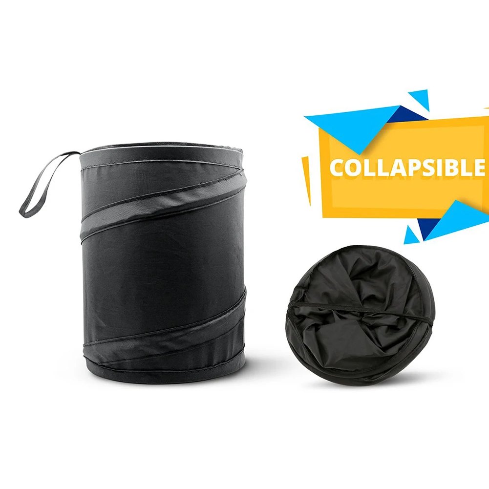 

Polyester Mini Car Garbage Bag Bin Universal For Car Trash Garbage Rubbish Collapsible Foldable Waste Basket peugeot 308