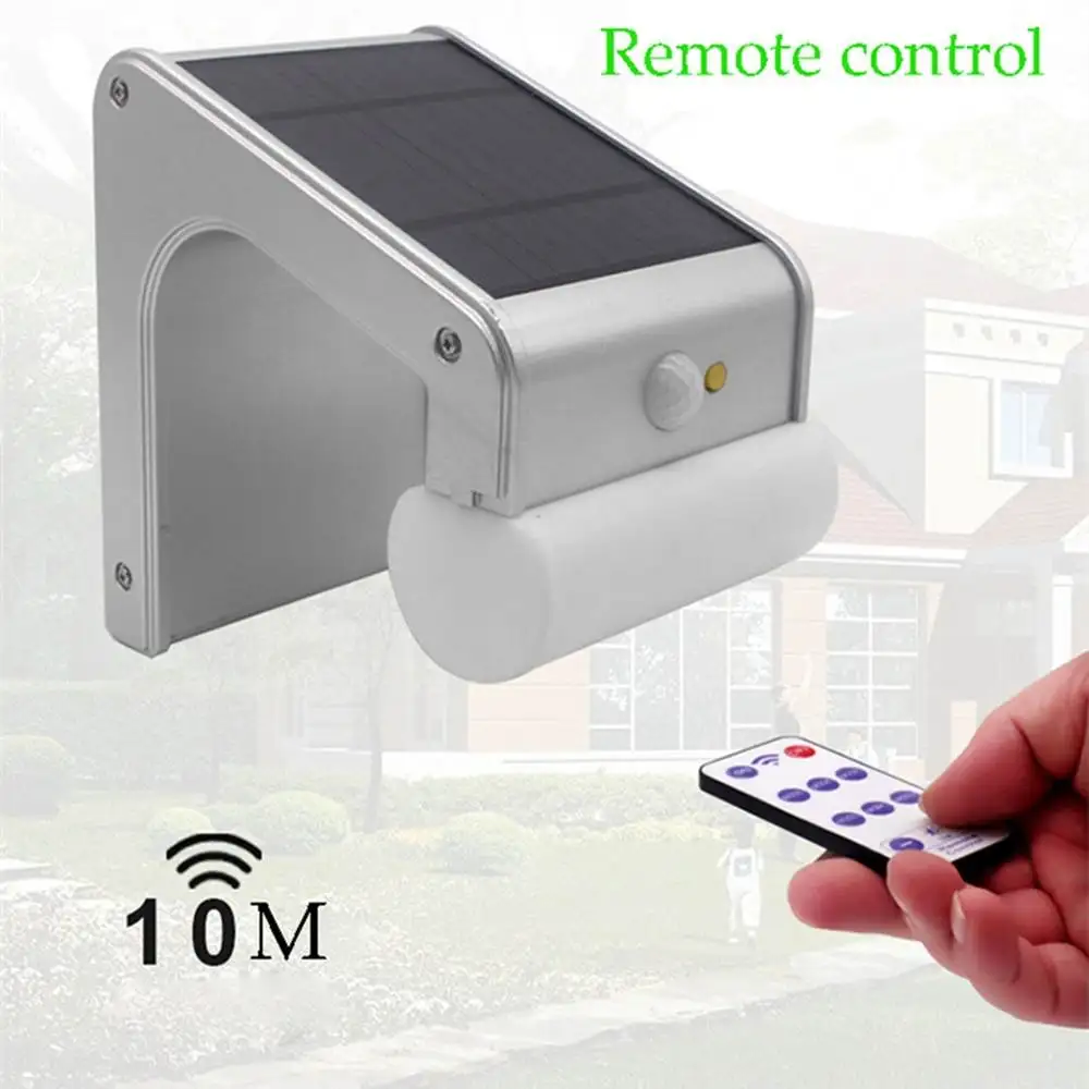 

Outdoor Waterproof Lamp Solar 38 LED Sensor Light With Wireless Remote Control Cool White Motion Sensor 6 Modes Adjustable