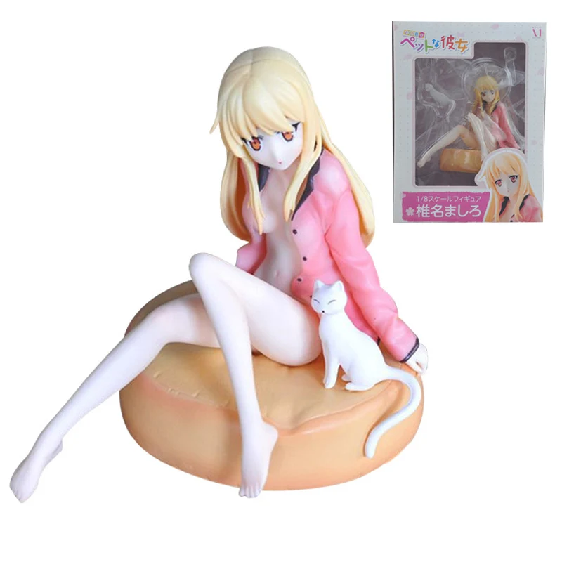 

13cm Japanese Sexy Girl Anime figures The Pet Girl Shiina Mashiro Sitting Sexy girls Anime PVC Action Figures toys Anime figure
