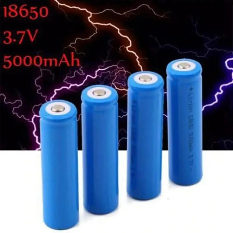 Безопасная перезаряжаемая батарея 18650 Li Ion 5000mAh 3 7 V для светодиодного фонарика
