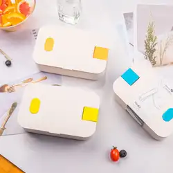 Новый микроволновый Ланч-бокс Bento Ланч-бокс + ложка палочки для еды посуда для пикника коробка для хранения продуктов питания контейнер для