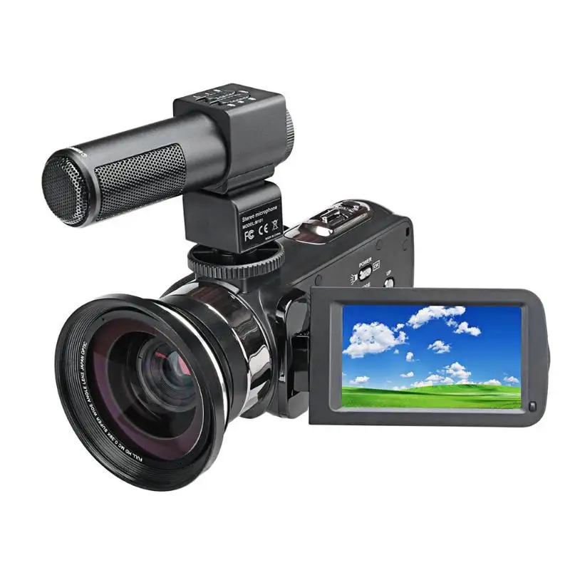 

P13 4K 2160P 48MP HD Digital Camera with Mic Remote Control Video 16X Zoom Webcam+DV Bag+MIC+Fill-in Light+Wide Angle Lens