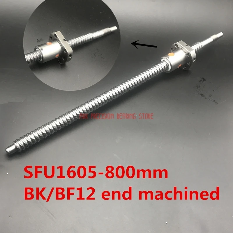

Cnc Router Parts Linear Rail Sfu1605 800mm Rm1605 Ball Screw + 1 Pc 1605 Single Nut For Cnc Parts With Bk/bf12 End Machined