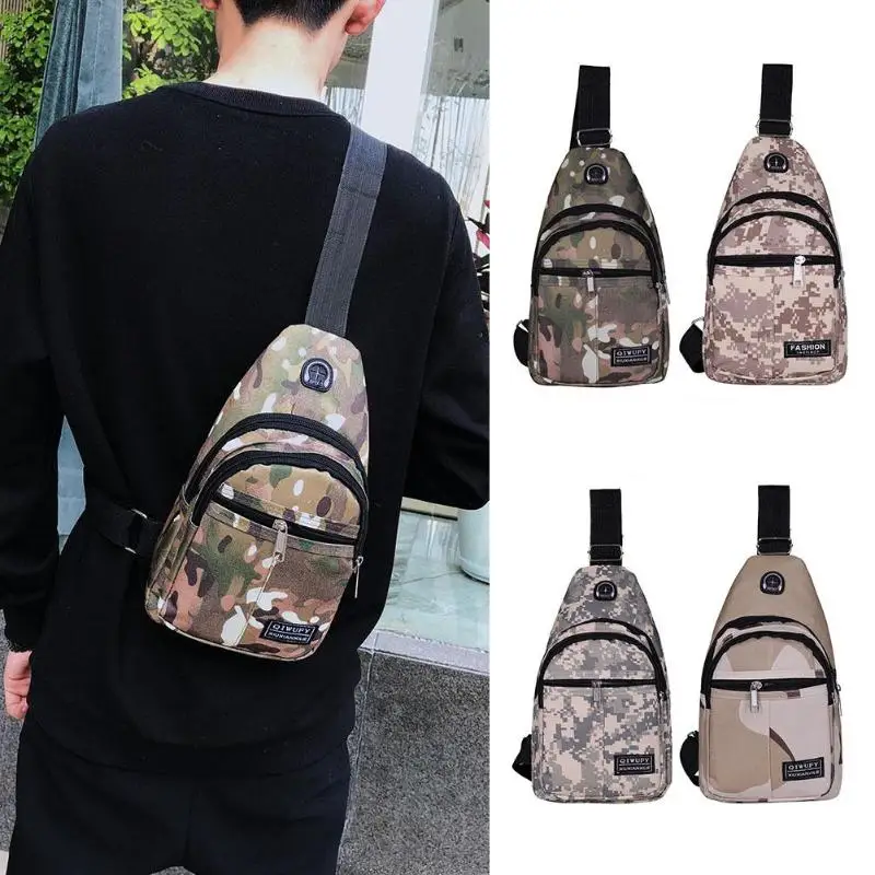 

Nylon Printing Shoulder Messenger Bags Men Travel Crossbody Chest Bags