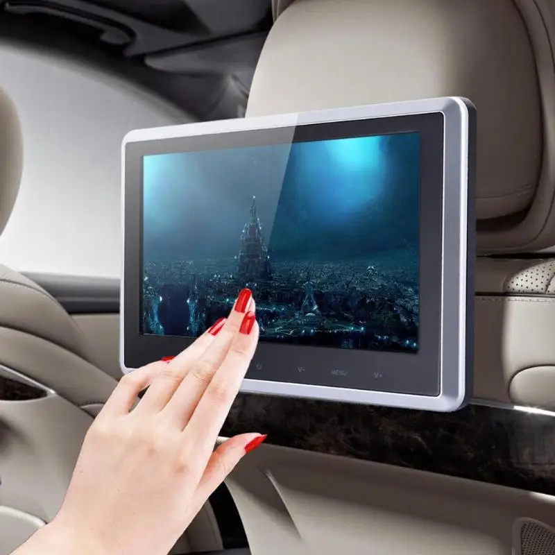

10" Digital TFT LCD Screen Auto Car Headrest Monitor USB/SD DVD Player Build-in IR/FM/Speaker with Game Disc HDMI Remote Control