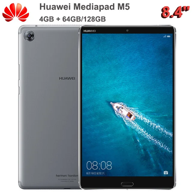 

HUAWEI MediaPad M5 8.4 inch Tablet Android 8.0 Octa Core Tablet Kirin 960 4GB RAM 64G/128G 2560x1600 Fingerprint Phablet Tablet