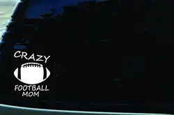 4 "х 5" crazy football мама винил Наклейка с надрезом для вашего окна, ноутбук