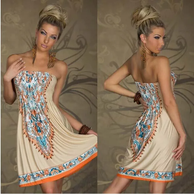 ML18071Casual Strapless Dress 