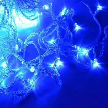

100m 600 Led Blue Lights Decorative Wedding Fairy Christmas Tree Party Twinkle String Lighting Eu Plug