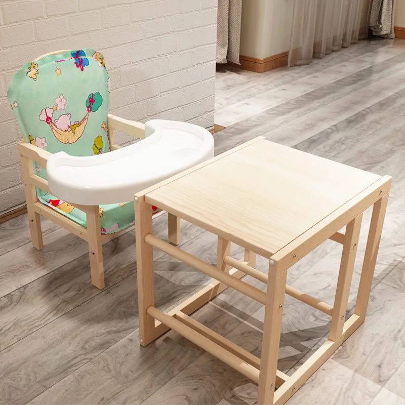 Chaise de repas pour bébés | Bureau 2 en 1, chaise en bois massif naturel, siège multifonctionnel, pour bébés enfants, outil d'alimentation