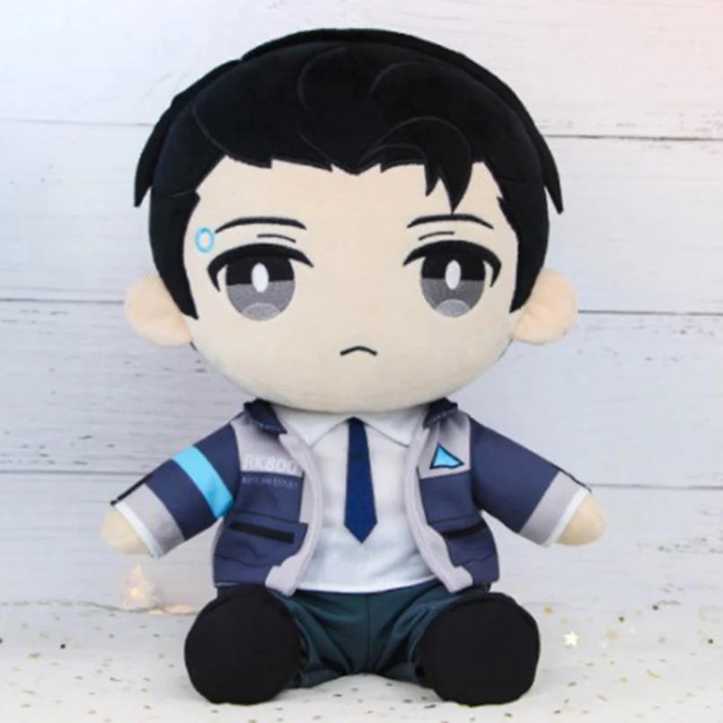 

Sitting 30Cm Detroit Become Human Connor Uniform Rk 800 Plush Stuffed Soft Toys Popular Game Plush Toy For Girls Christmas Gifts