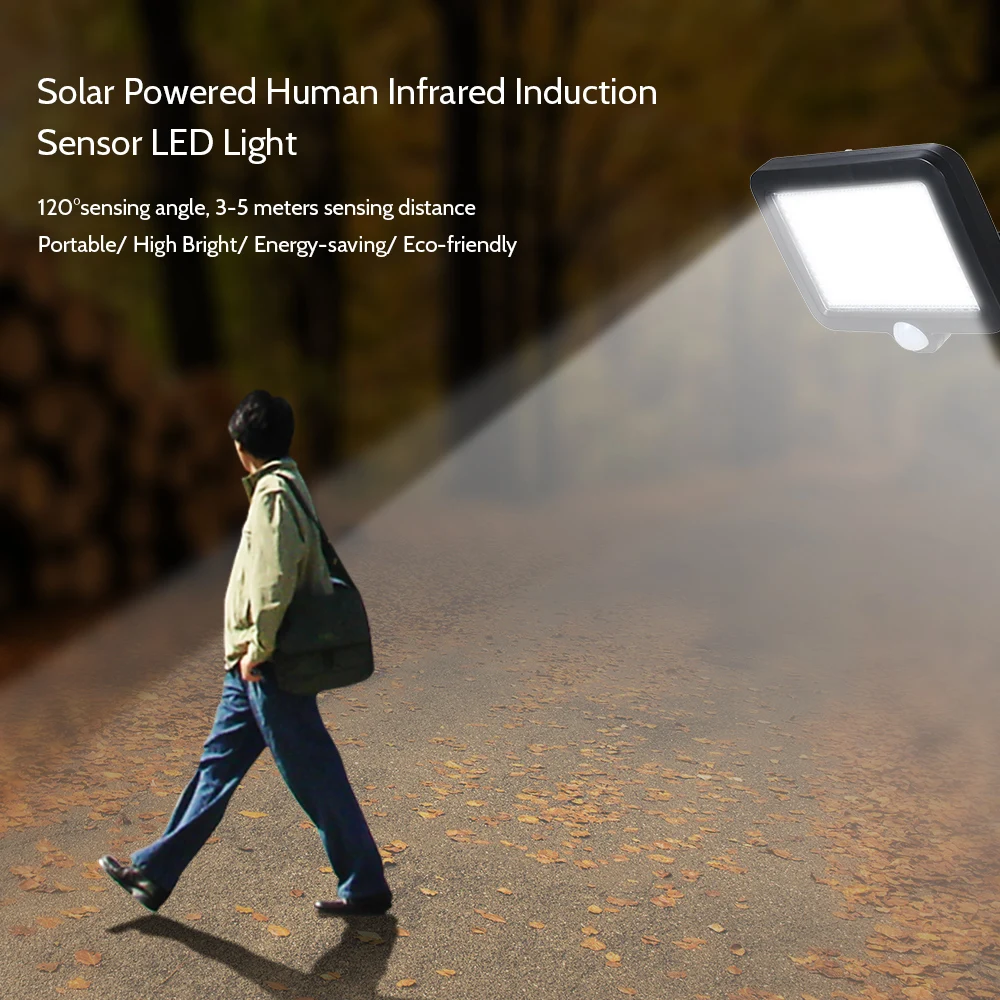 

Courtyard IP65 9V 3W 56LED Solar Powered PIR Motion Sensor/ Sensitive Light Control Wall Lamp Human Infrared Induction Garden