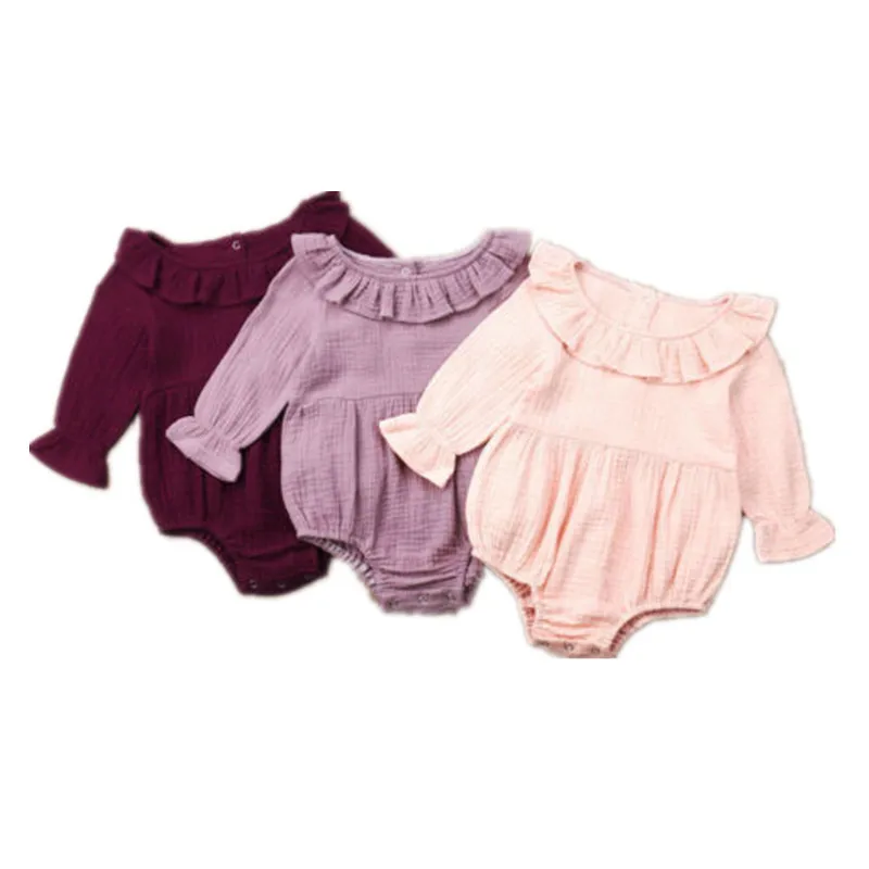 

Baby Clothes Toddler Newborn Baby Girl Long Sleeve One Piece Doll collar Romper Jumpsuit Sunsuit Clothes