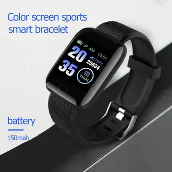

ALLOYSEED 116 Plus 1.3 inch Smart Bracelet Heart Rate Monitor Fitness Sport Wristband