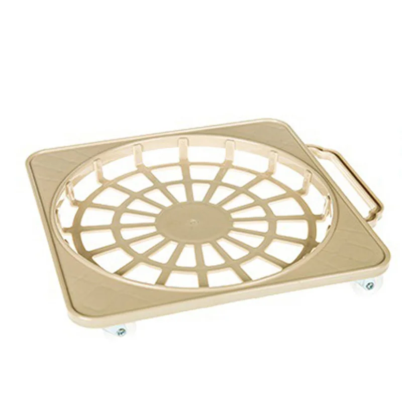 

Plastic Removable Shelf Flowerpot Rack with Wheels for Flower Plants Pot Gas-jar