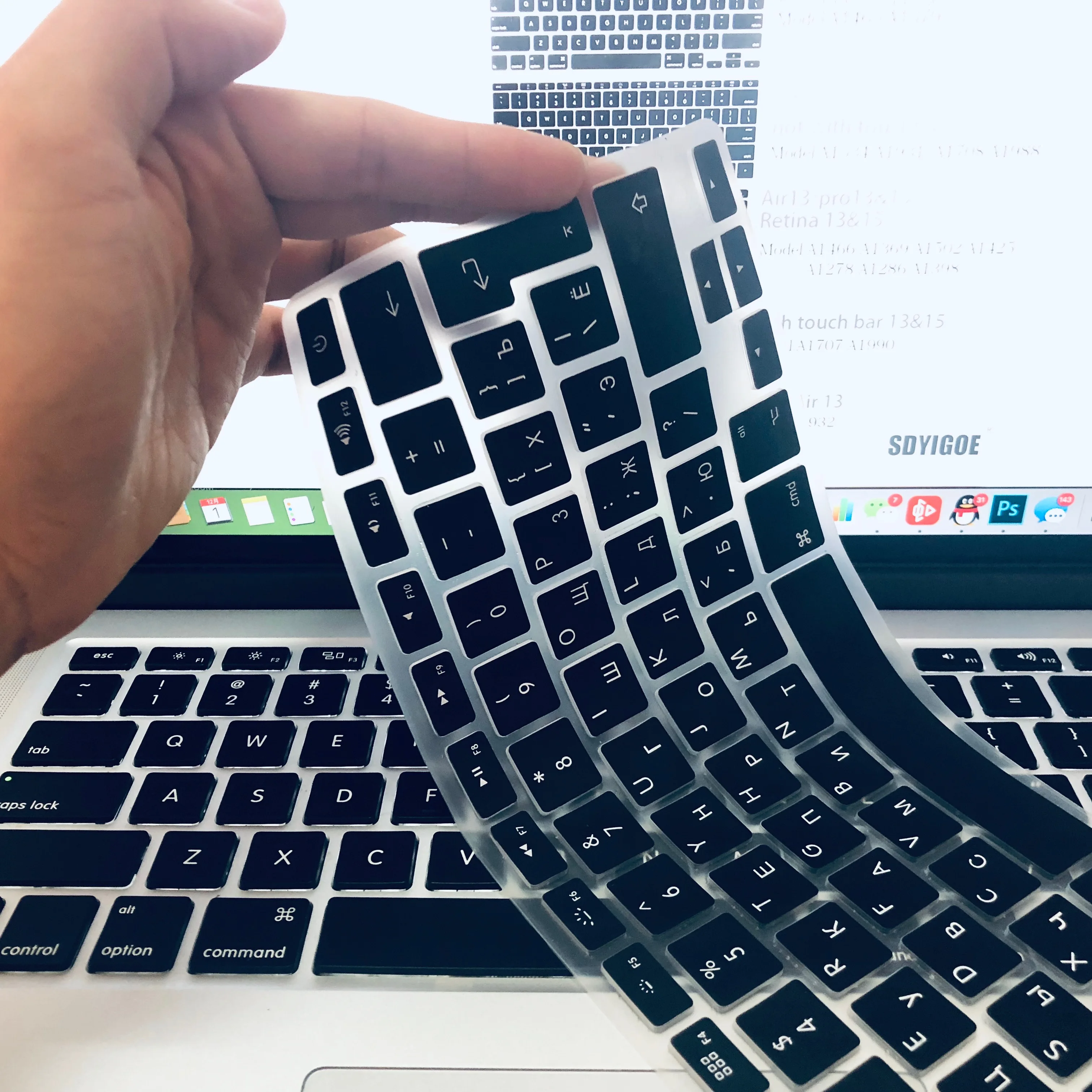 Русская клавиатура для apple macbook pro чехол клавиатуры ноутбука air 13 &quot15pro