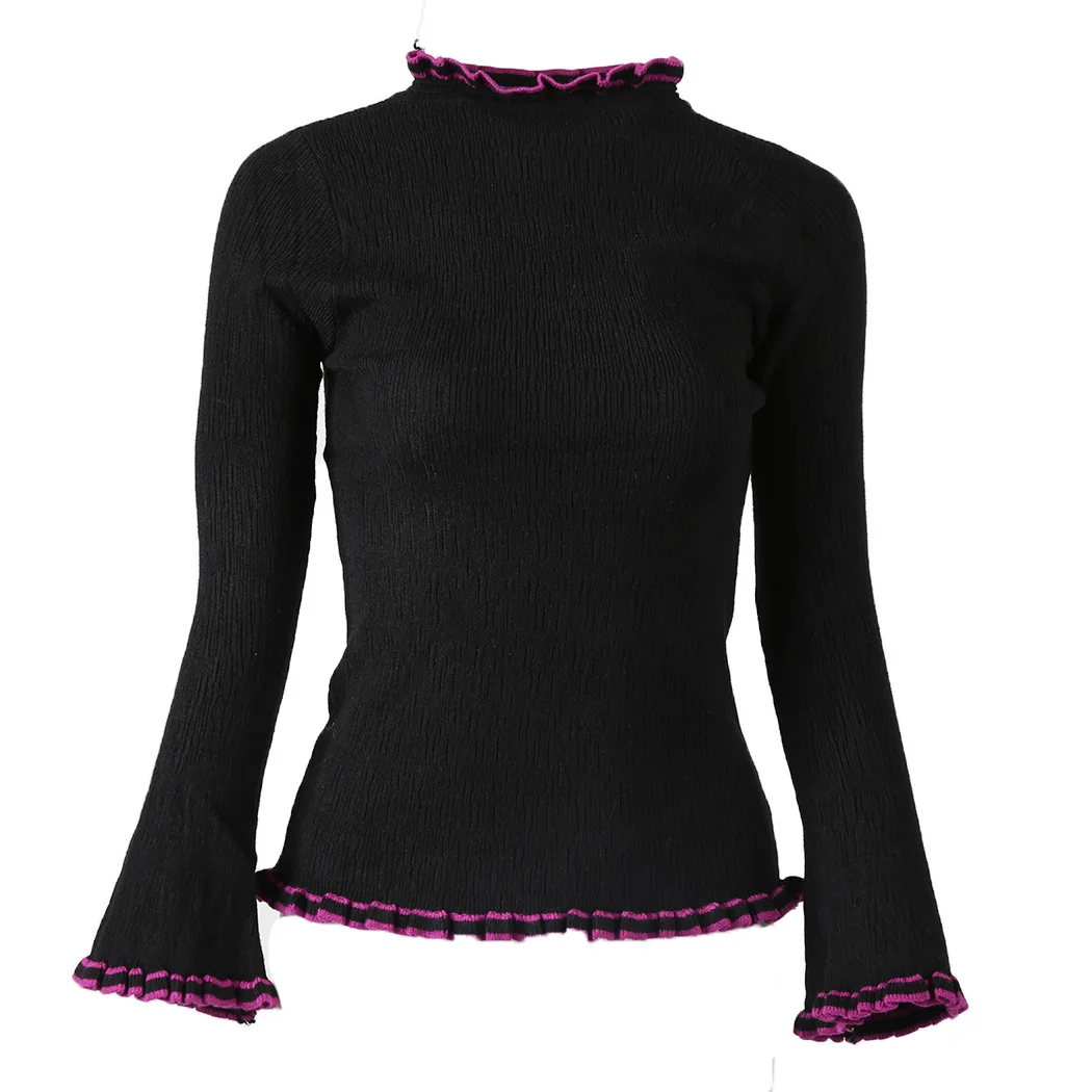 turtleneck flare sleeve top
