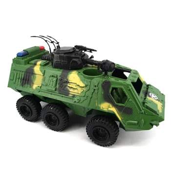 

29cm Six-wheeled Military Armored Model Figure Car Inertia Car Model for 3.75 Inch Soldier Model Toys 2019 Present Gift