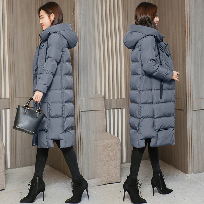 Vers red D'hiver Lâche Dames Moyen Nouveau Long Survêtement Black Femelle Le Chaud Mince Et À Épais Capuchon De 2018 Haut blue Veste Femmes Cw196 Parkas Coton Gamme Bas p51dpqw