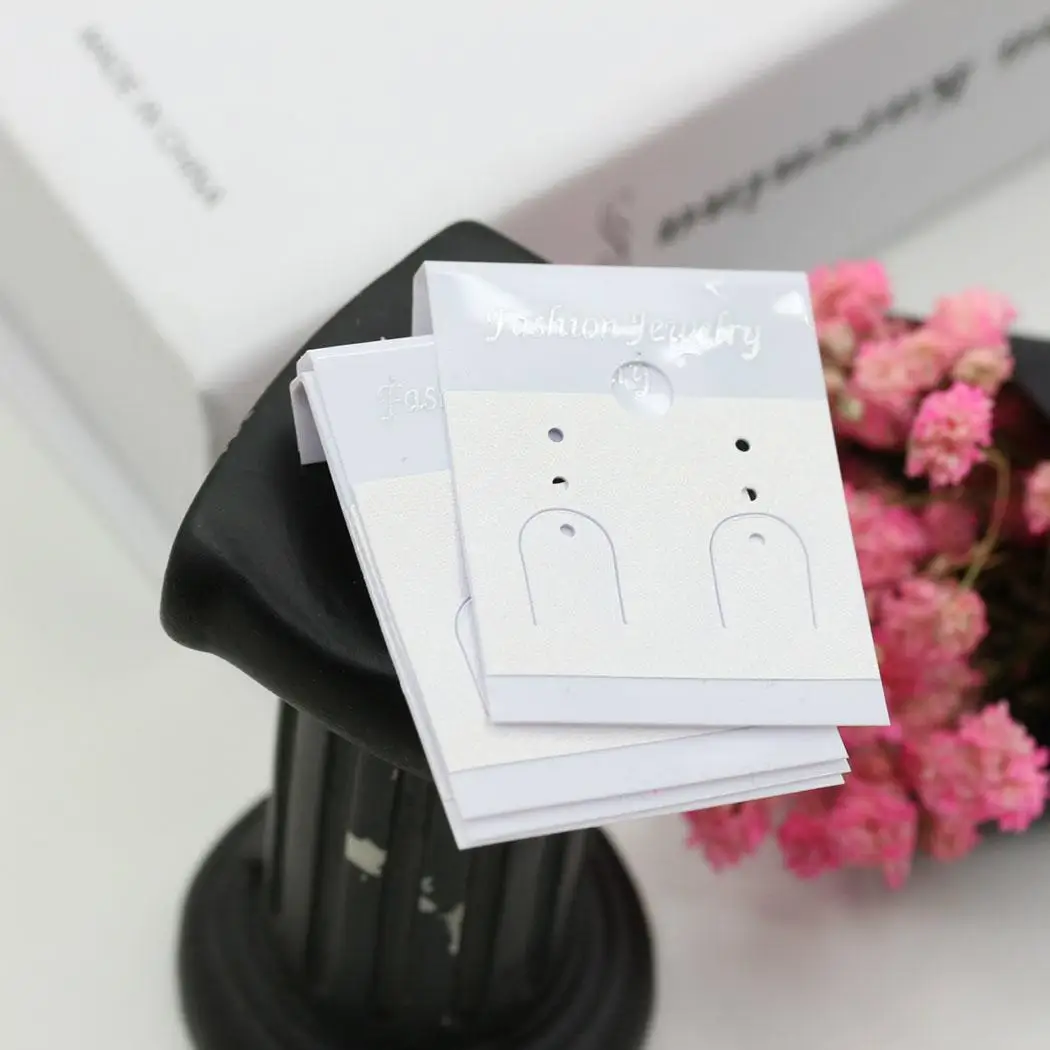 

Jewelry Holder Ear Hanging PCS Casual Earrings Hang Rectangle Cards White Earring Studs 6 Display