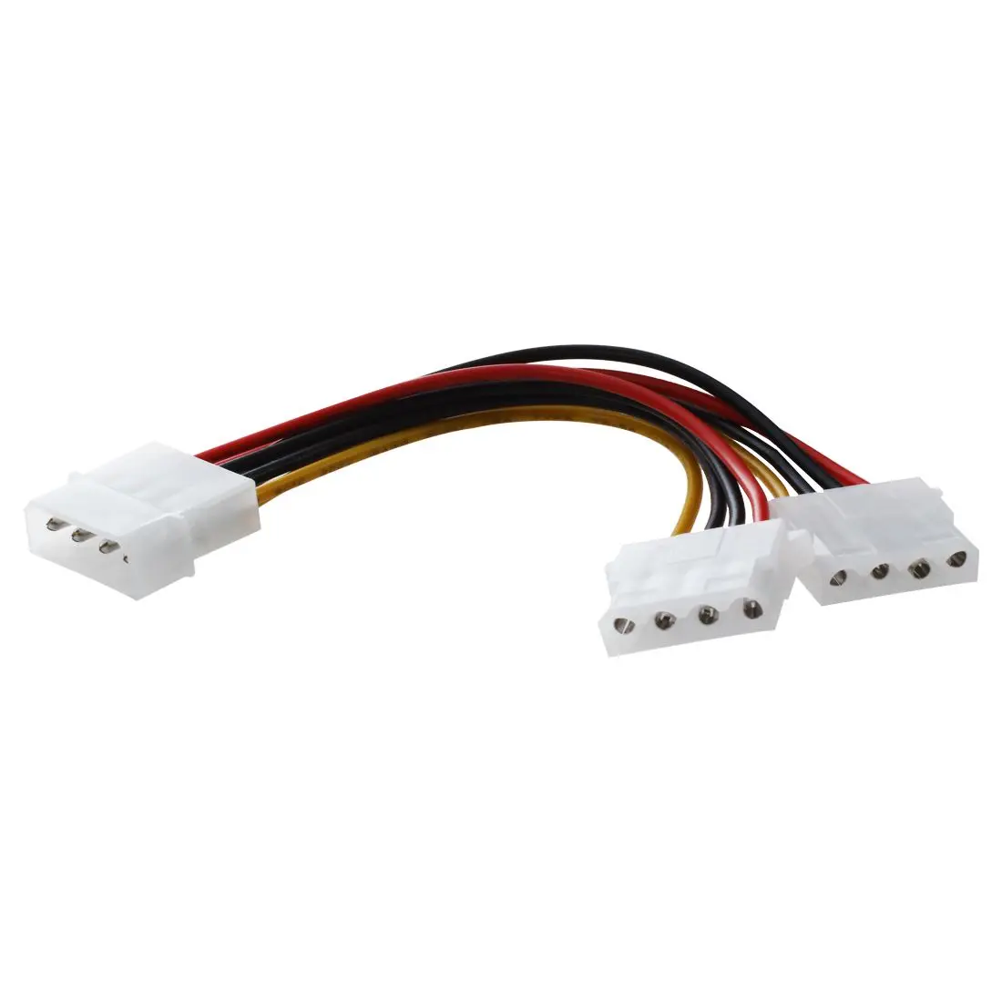 Компьютер Molex 6 дюймов 4 Pin источник питания Y сплиттер кабель 1 папа до 2