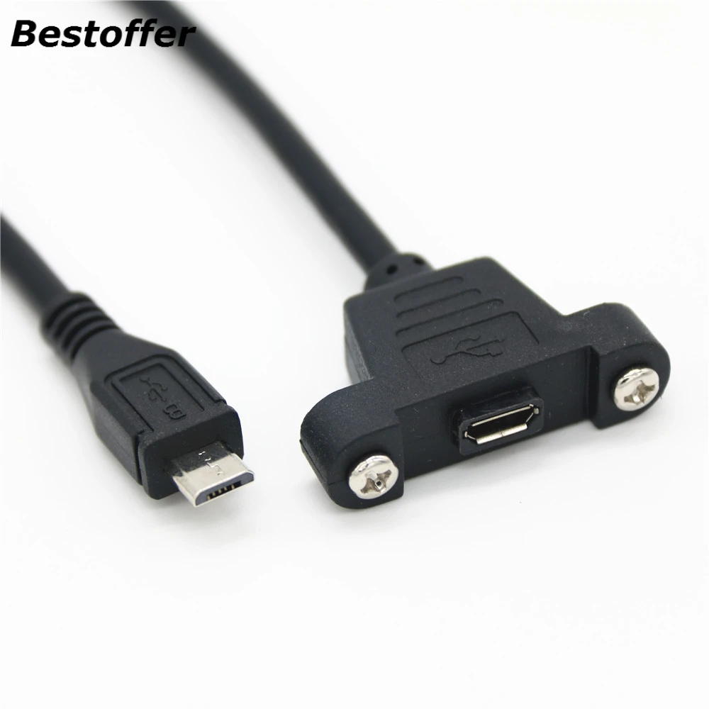 5 контактный разъем Micro USB 2 0 для удлинитель с гнездом 30 см 50 отверстием крепления