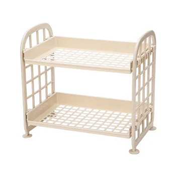 

JEYL Storage Shelves,Plastic Small Storage Shelves - 2 Tier Shelf Shelving,Kitchen Shelf Bathroom Organizer