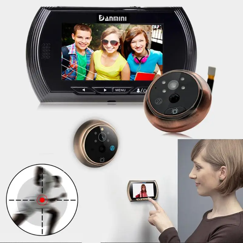 

4.3 Inch LCD Screen Motion Detection Door Peephole Camera Photo Video Peephole Viewer Door Camera Night Vision