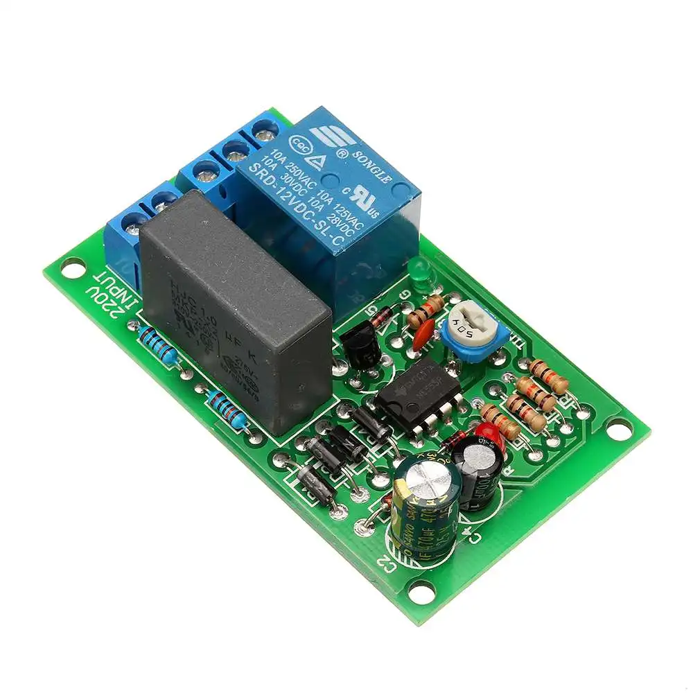 220V 10A 2200W Delay Relay Module Power On Disconnect Circuit Board Corridor Switch 65 x 38 mm | Обустройство дома