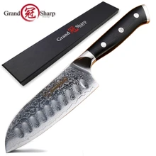 5 дюймов нож Santoku VG10 японский дамасский из нержавеющей стали 67 слоев японские Дамасские кухонные ножи профессиональные поварские инструменты