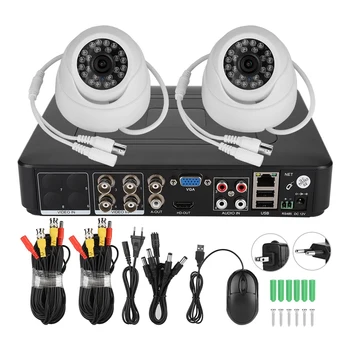 

1080P 2CH Coaxial AHD Surveillance Video Security Camera Kit HD 200W Pixels
