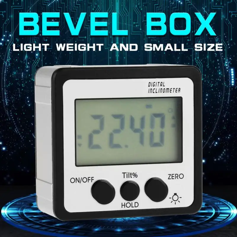 

Digital Level Box Magnetic Inclinometer Protractor Angle Gauge Meter 4 x 90 degree inclinometer protractor New Arrival